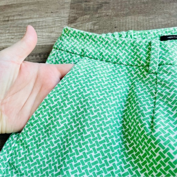 Talbots Heritage Green Patterned Cropped Pants Size 20WP - Picture 2 of 10